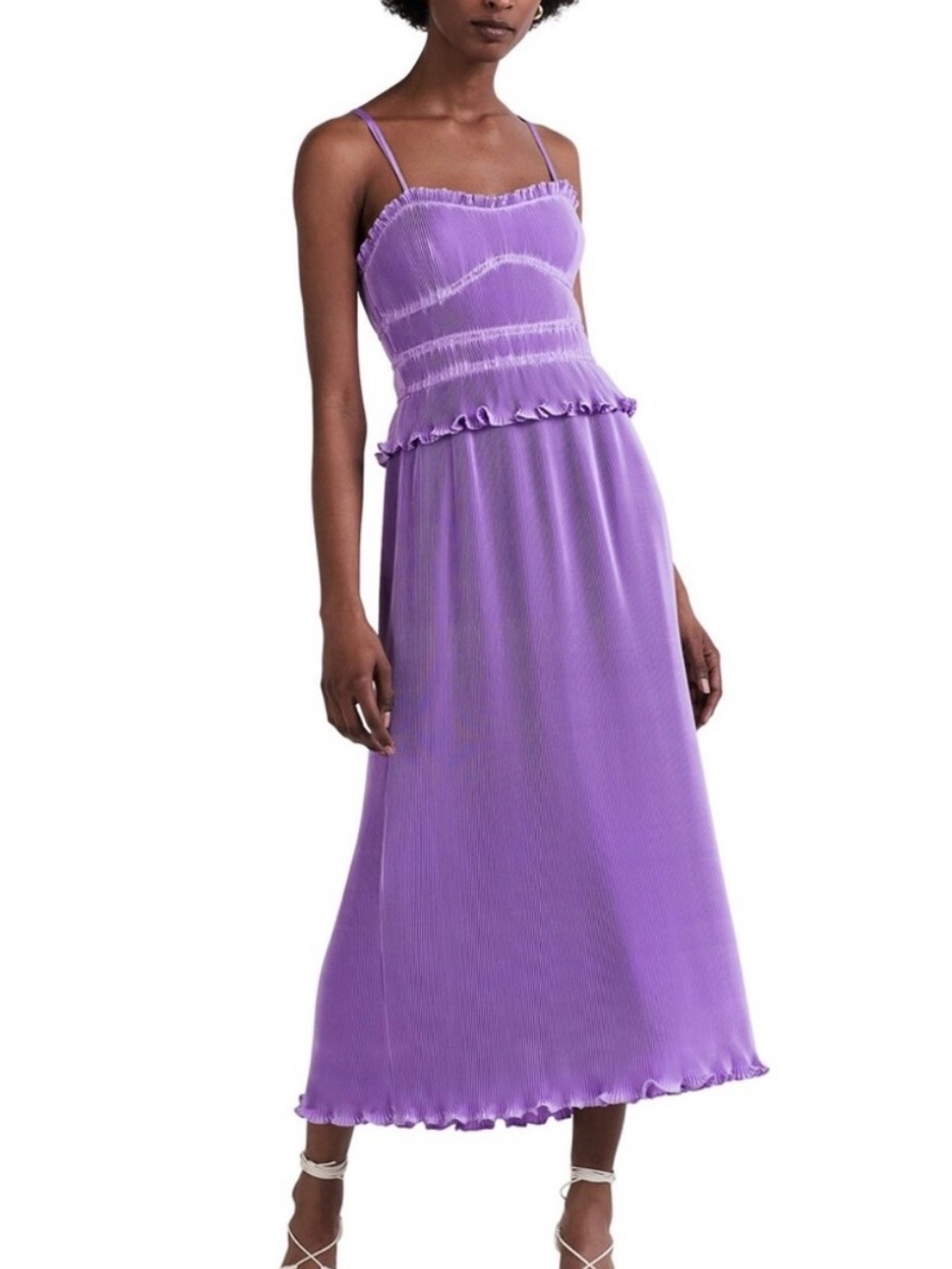 10 Crosby Derek Lam Lavender Smocked Maxi Dress